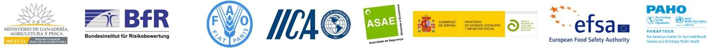 Logos MGAP BfR FAO IICA ASAE AESAN EFSA PAHO Logos of the organising institutions